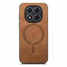 For Xiaomi Redmi Note 14 Pro+ 5G Solid Color Retro Magsafe PU Back Cover Phone Case(Brown) - 2