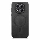 For Xiaomi Redmi Note 14 Pro+ 5G Solid Color Retro Magsafe PU Back Cover Phone Case(Black) - 2