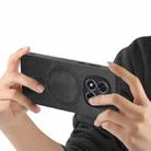 For Xiaomi Redmi Note 14 Pro+ 5G Solid Color Retro Magsafe PU Back Cover Phone Case(Black) - 3