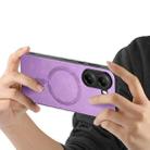 For Redmi Turbo 4 Solid Color Retro Magsafe PU Back Cover Phone Case(Purple) - 3