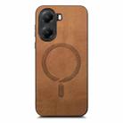 For Redmi Turbo 4 Solid Color Retro Magsafe PU Back Cover Phone Case(Brown) - 2