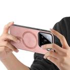 For Xiaomi 15 Solid Color Retro Magsafe PU Back Cover Phone Case(Pink) - 3