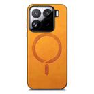 For Xiaomi 15 Pro Solid Color Retro Magsafe PU Back Cover Phone Case(Yellow) - 2