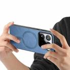 For Xiaomi 15 Pro Solid Color Retro Magsafe PU Back Cover Phone Case(Blue) - 3