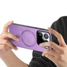 For Xiaomi 15 Pro Solid Color Retro Magsafe PU Back Cover Phone Case(Purple) - 3