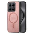 For Xiaomi 14T Pro Solid Color Retro Magsafe PU Back Cover Phone Case(Pink) - 1