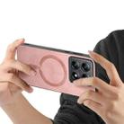 For Xiaomi 14T Pro Solid Color Retro Magsafe PU Back Cover Phone Case(Pink) - 3