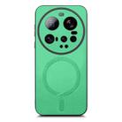 For Xiaomi 15 Ultra Solid Color Retro Magsafe PU Back Cover Phone Case(Green) - 2