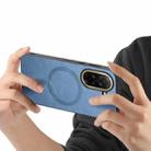 For Redmi A5 4G 171.7mm / Poco C71 Solid Color Retro Magsafe PU Back Cover Phone Case(Blue) - 3