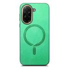 For Redmi A5 4G 171.7mm / Poco C71 Solid Color Retro Magsafe PU Back Cover Phone Case(Green) - 2