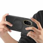 For Redmi A5 4G 171.7mm / Poco C71 Solid Color Retro Magsafe PU Back Cover Phone Case(Black) - 3