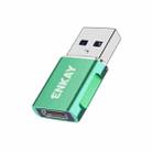 ENKAY ENK-AT119 Aluminium Alloy Male USB 3.0 to Female Type-C Data Adapter Converter Support Fast Charging(Green) - 1