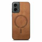 For Motorola Moto G 5G 2024 Retro Magsafe Magnetic PU Back Cover Phone Case(Brown) - 3