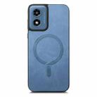 For Motorola Moto G Play 2024 4G Retro Magsafe Magnetic PU Back Cover Phone Case(Blue) - 3