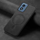 For Motorola Moto G Play 2024 4G Retro Magsafe Magnetic PU Back Cover Phone Case(Black) - 2