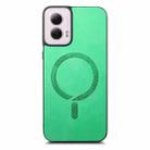 For Motorola Moto G Power 2024 5G Retro Magsafe Magnetic PU Back Cover Phone Case(Green) - 3