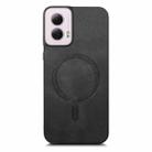 For Motorola Moto G Power 2024 5G Retro Magsafe Magnetic PU Back Cover Phone Case(Black) - 3