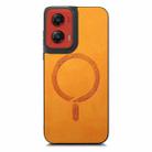 For Motorola Moto G Stylus 5G 2024 Retro Magsafe Magnetic PU Back Cover Phone Case(Yellow) - 3
