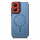 For Motorola Moto G Stylus 5G 2024 Retro Magsafe Magnetic PU Back Cover Phone Case(Blue) - 3