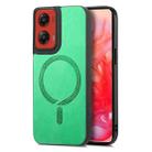 For Motorola Moto G Stylus 5G 2024 Retro Magsafe Magnetic PU Back Cover Phone Case(Green) - 1