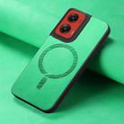 For Motorola Moto G Stylus 5G 2024 Retro Magsafe Magnetic PU Back Cover Phone Case(Green) - 2