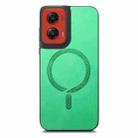 For Motorola Moto G Stylus 5G 2024 Retro Magsafe Magnetic PU Back Cover Phone Case(Green) - 3