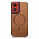 For Motorola Moto G Stylus 5G 2024 Retro Magsafe Magnetic PU Back Cover Phone Case(Brown) - 3