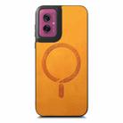 For Motorola Moto G55 Retro Magsafe Magnetic PU Back Cover Phone Case(Yellow) - 2
