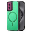 For Motorola Moto G55 Retro Magsafe Magnetic PU Back Cover Phone Case(Green) - 1