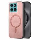 For Motorola Moto G Stylus 5G 2025 Retro Magsafe Magnetic PU Back Cover Phone Case(Pink) - 1