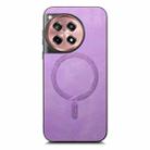 For OnePlus Ace 3 5G Solid Color Retro Magsafe PU Back Cover Phone Case(Purple) - 3