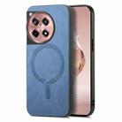 For OnePlus Ace 3 5G Solid Color Retro Magsafe PU Back Cover Phone Case(Blue) - 1