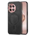 For OnePlus Nord CE4 / Ace 3V Solid Color Retro Magsafe PU Back Cover Phone Case(Black) - 1