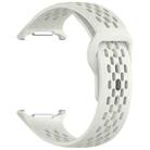 For Samsung Galaxy Watch Ultra 47mm Holes Style Square Buckle Solid Color Silicone Watch Band(Creamy White) - 3