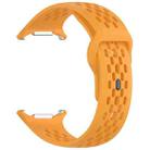 For Samsung Galaxy Watch Ultra 47mm Holes Style Square Buckle Solid Color Silicone Watch Band(Yellow) - 3