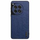 For OnePlus Ace 3 Pro Tree Bark Leather Shockproof Phone Case(Blue) - 1