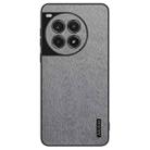 For OnePlus Ace 3 Pro Tree Bark Leather Shockproof Phone Case(Grey) - 1