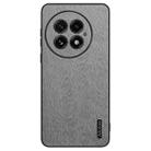 For OnePlus 13 Tree Bark Leather Shockproof Phone Case(Grey) - 1