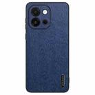 For OnePlus 13T Tree Bark Leather Shockproof Phone Case(Blue) - 1