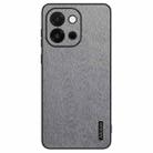 For OnePlus 13T Tree Bark Leather Shockproof Phone Case(Grey) - 1