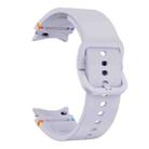 For Samsung Galaxy Watch FE 40mm Flat Sewing Design Silicone Watch Band(Purple) - 3