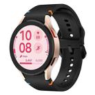 For Samsung Galaxy Watch FE 40mm Flat Sewing Design Silicone Watch Band(Black) - 1