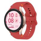 For Samsung Galaxy Watch FE 40mm Flat Sewing Design Silicone Watch Band(Red) - 1