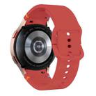 For Samsung Galaxy Watch FE 40mm Flat Sewing Design Silicone Watch Band(Red) - 2