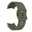 For Samsung Galaxy Watch FE 40mm Flat Sewing Design Silicone Watch Band(Army Green) - 3