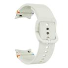 For Samsung Galaxy Watch 7 40mm Flat Sewing Design Silicone Watch Band(White) - 3