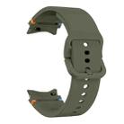 For Samsung Galaxy Watch 7 40mm Flat Sewing Design Silicone Watch Band(Army Green) - 3