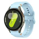 For Samsung Galaxy Watch 7 40mm Flat Sewing Design Silicone Watch Band(Light Blue) - 1