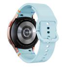 For Samsung Galaxy Watch 7 40mm Flat Sewing Design Silicone Watch Band(Light Blue) - 2