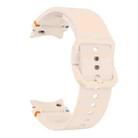 For Samsung Galaxy Watch 7 44mm Flat Sewing Design Silicone Watch Band(Pink) - 3